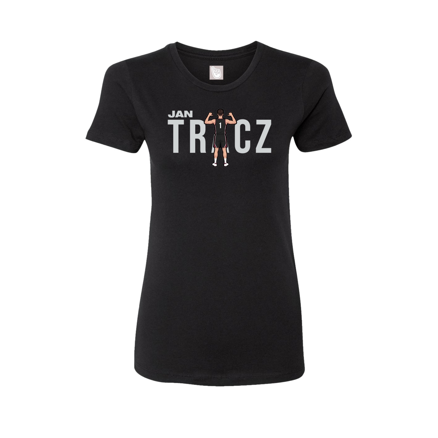 Fitted Women's Tee — Player Name in Black