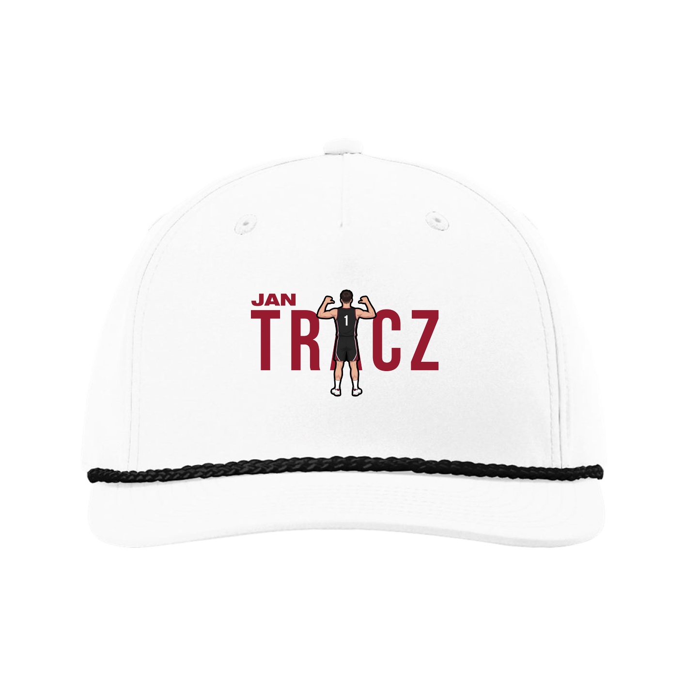 Five-Panel Classic Rope Cap — Player Name in White