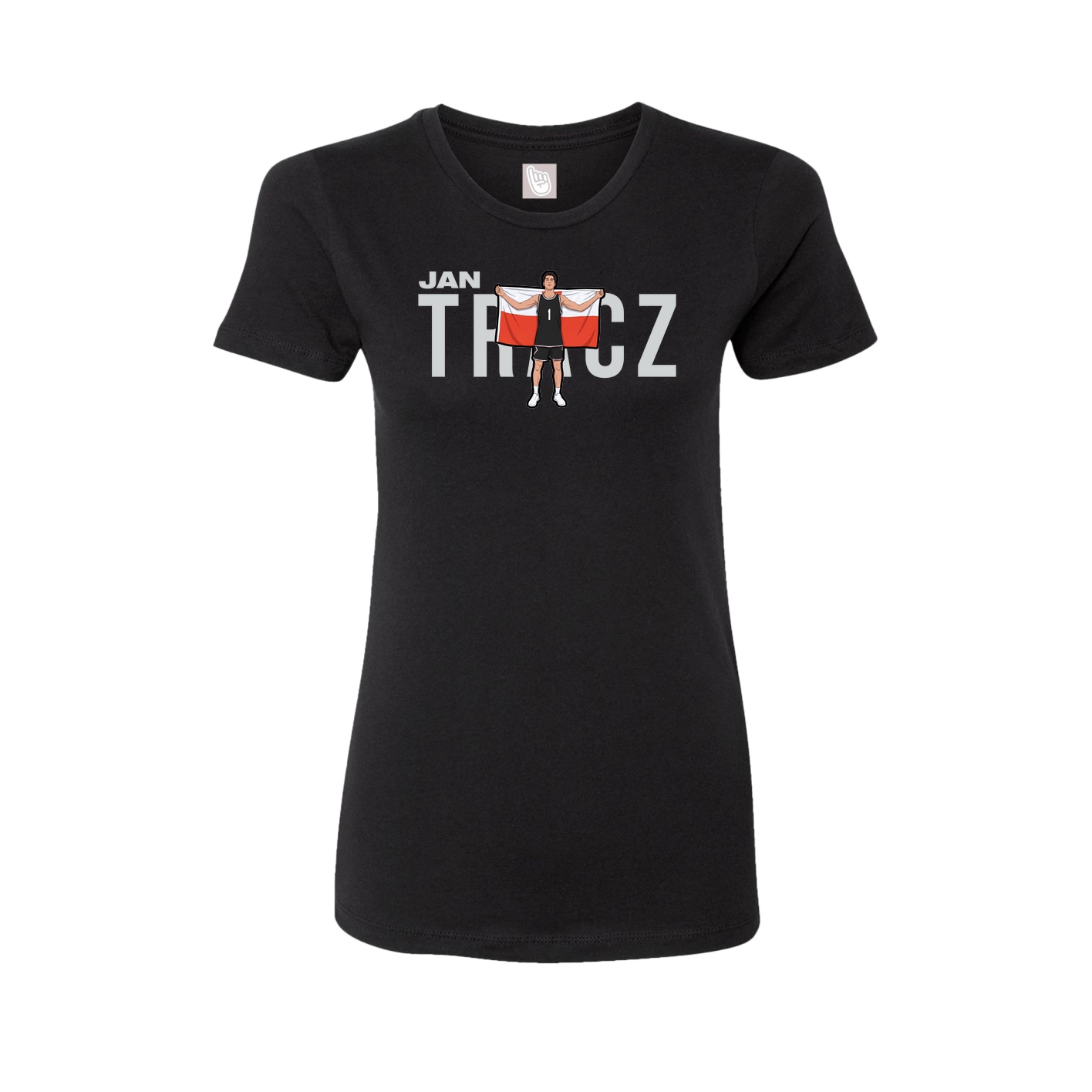 Fitted Women's Tee — Player Name in Black