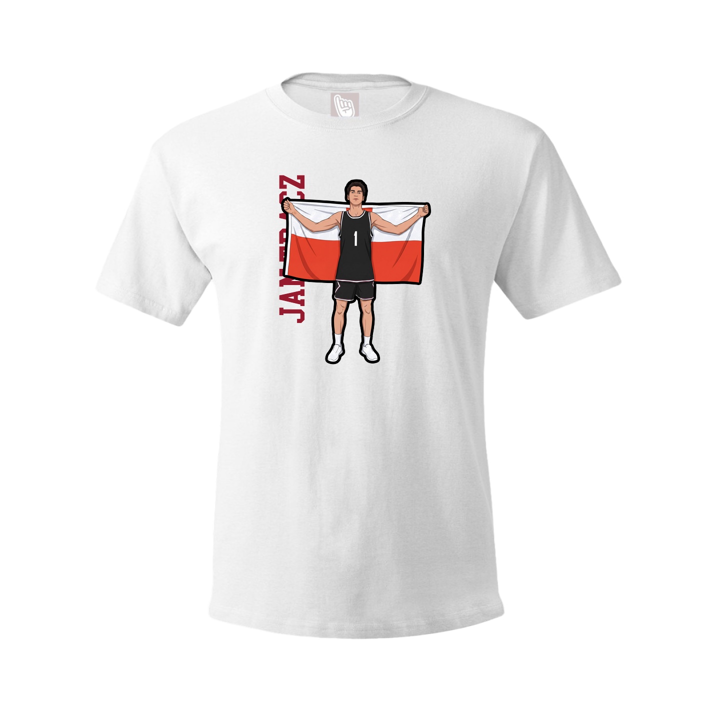 Tee — Name Vertical in White