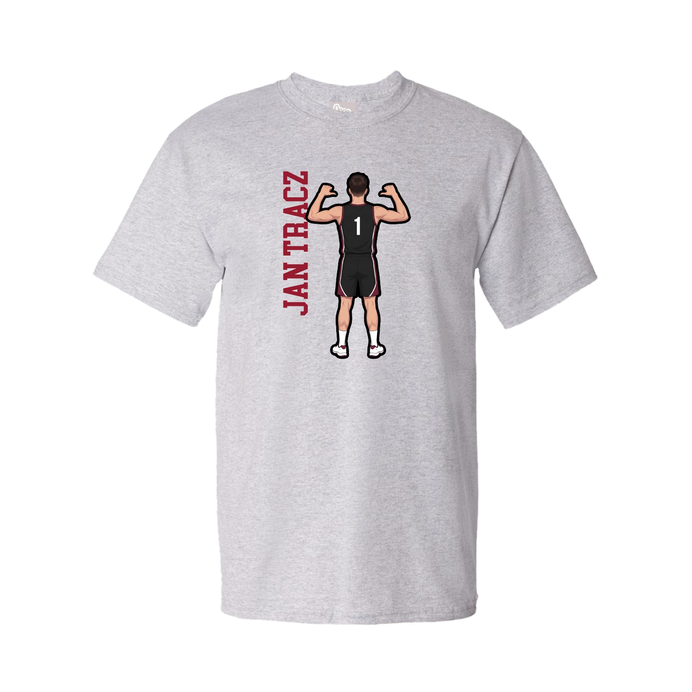 Tee — Name Vertical in Grey