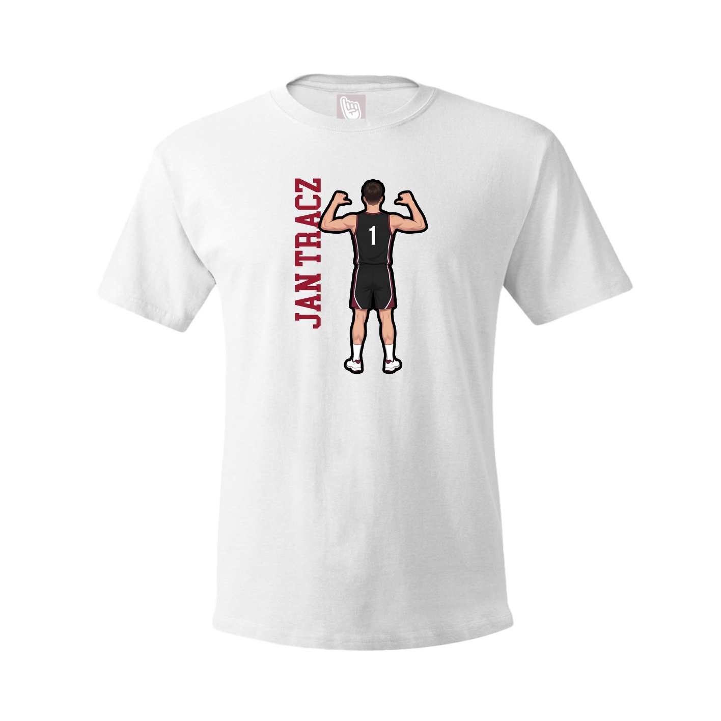 Youth Tee — Name Vertical in White