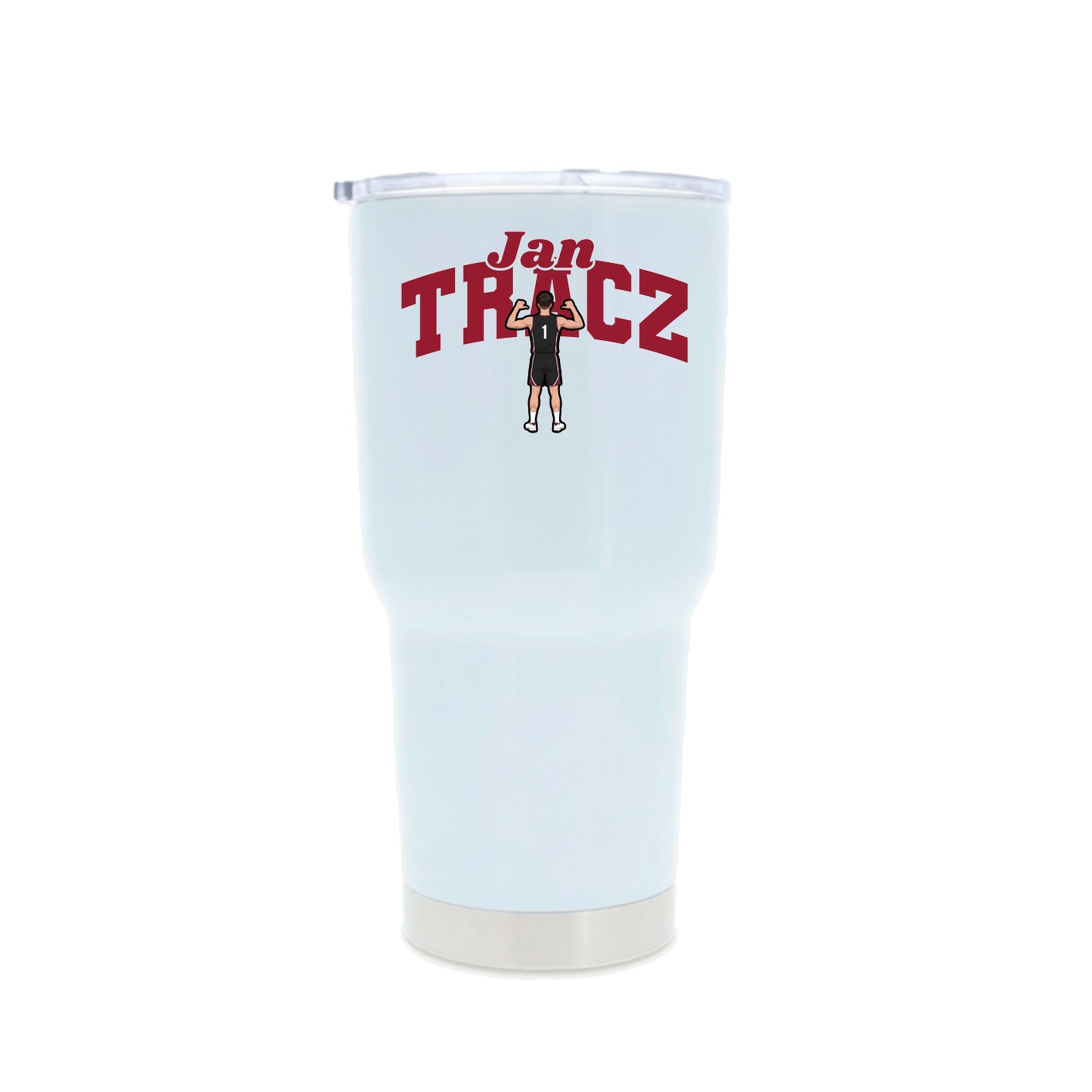 30oz Stainless Steel Tumbler — Signature Arch in White