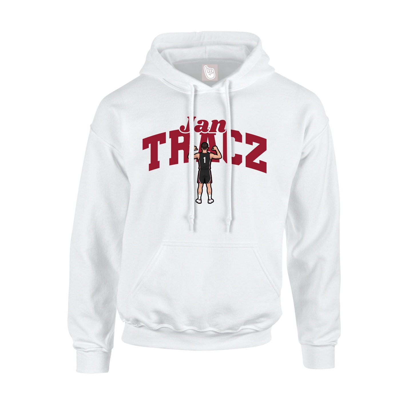 Youth Hoodie — Signature Arch in White