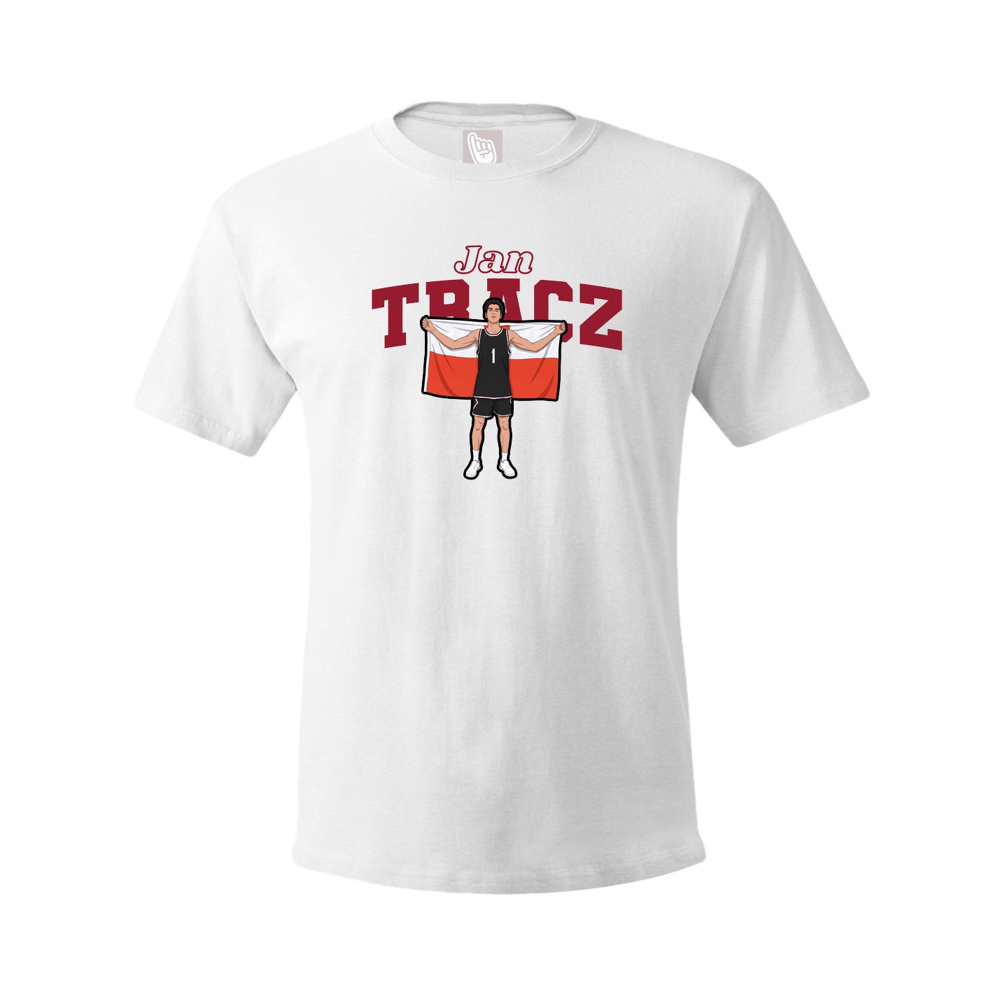 Youth Tee — Name Arch in White