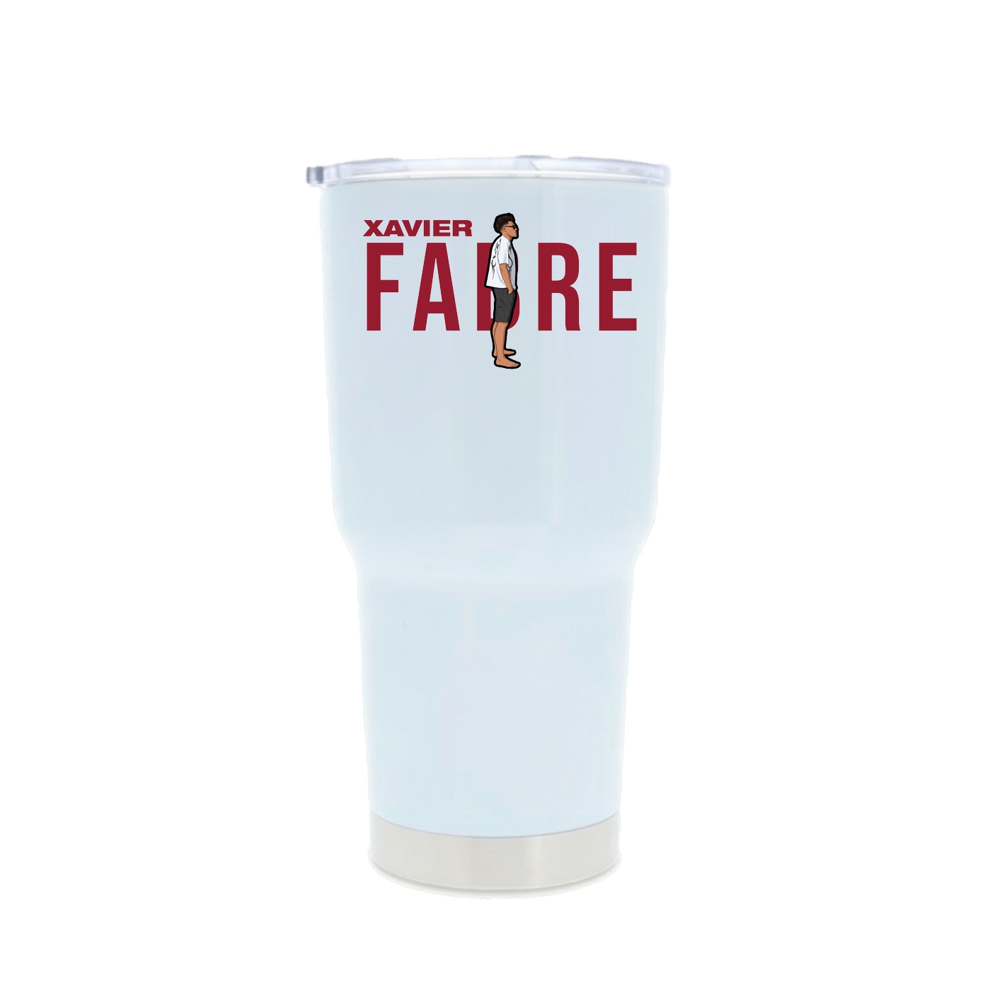30oz Stainless Steel Tumbler — Player Name in White