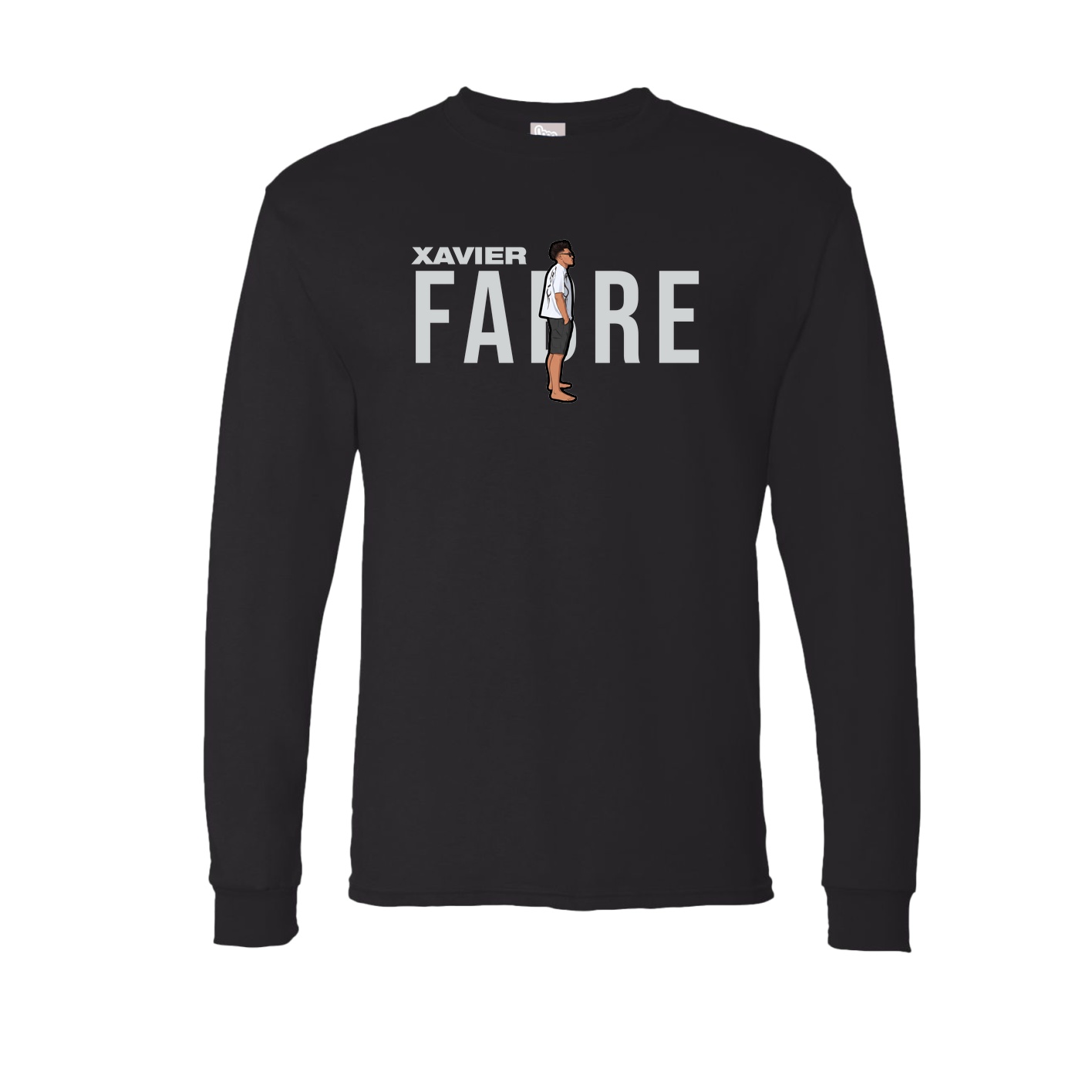 Long Sleeve Tee — Player Name in Black