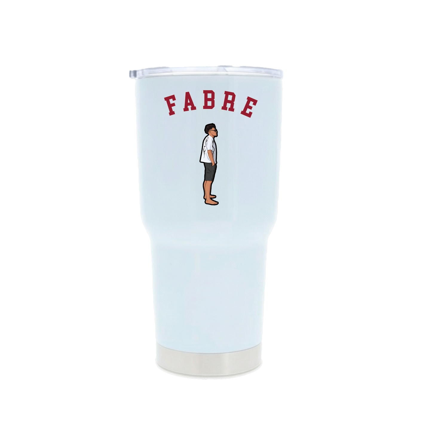 30oz Stainless Steel Tumbler — Shirsey Arch in White