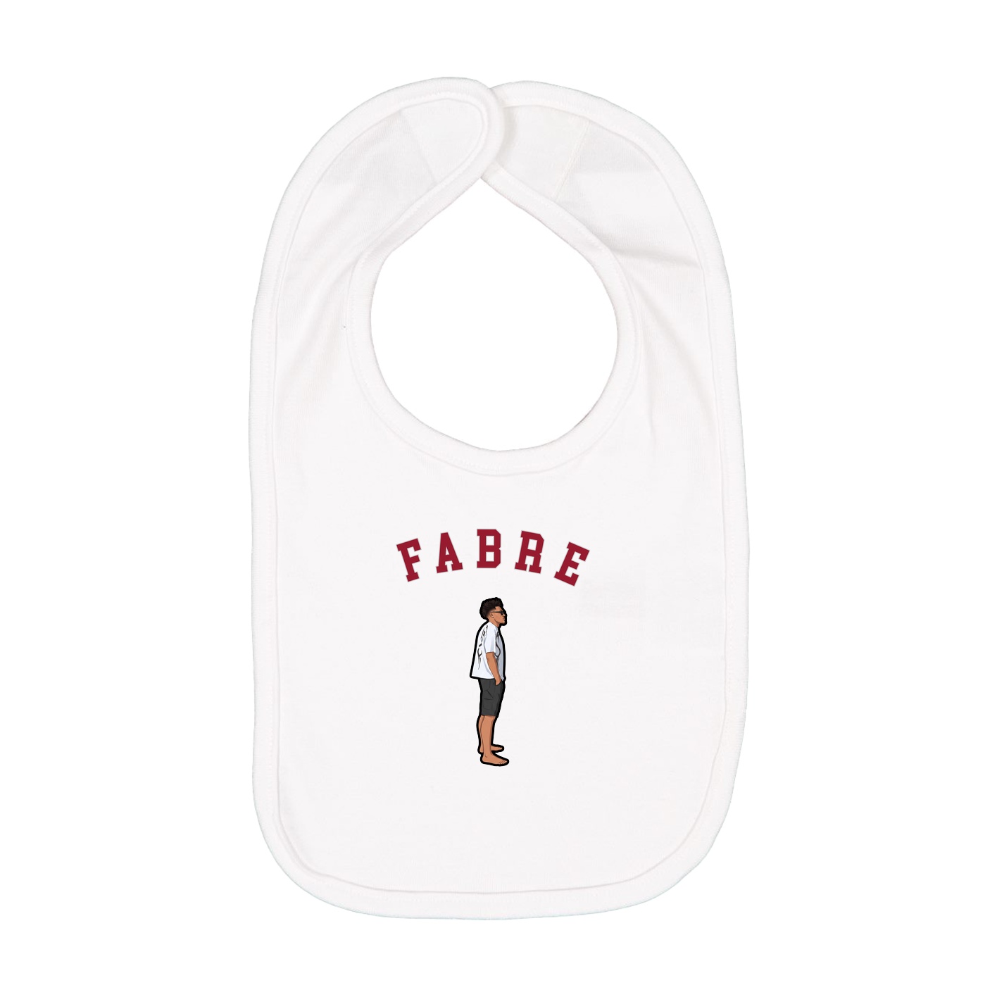 Infant Bib — Shirsey Arch in White