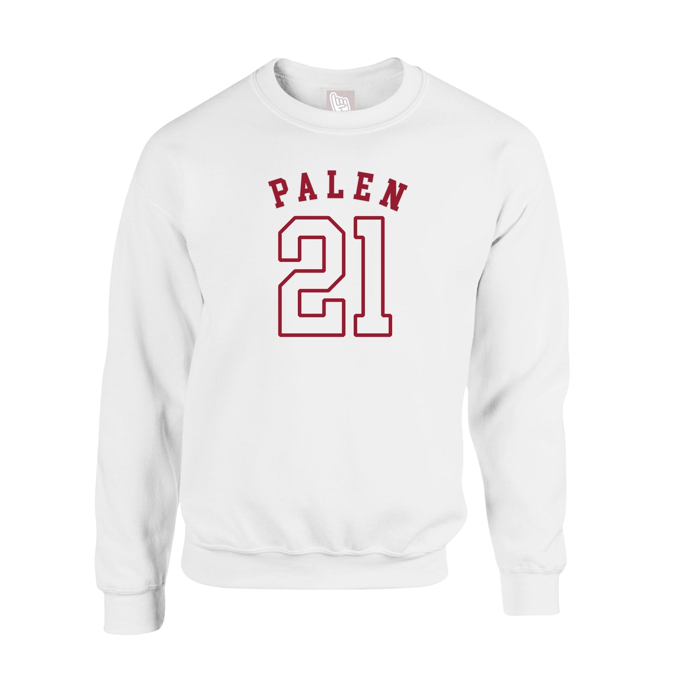 Fleece Crew — Shirsey Arch in White