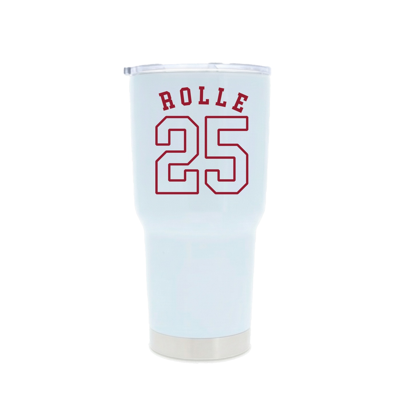 30oz Stainless Steel Tumbler — Shirsey Arch in White