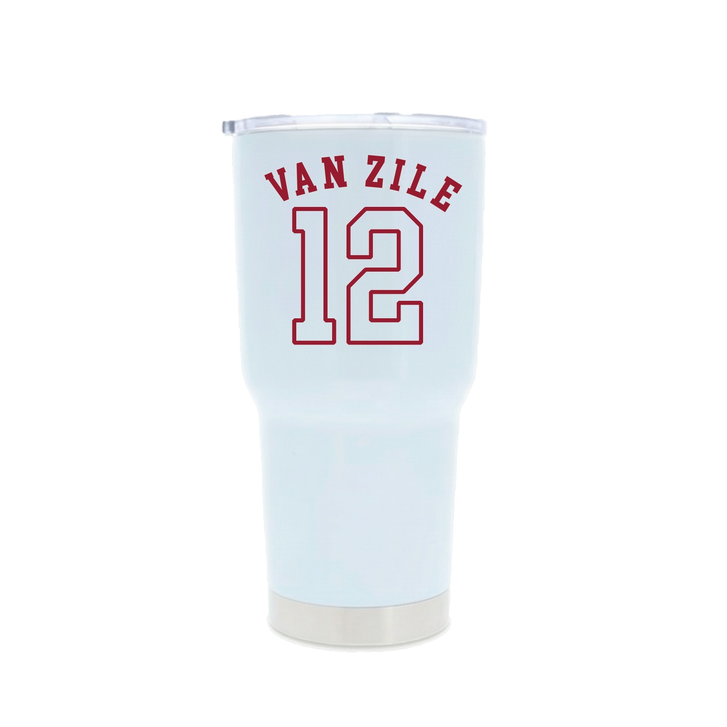 30oz Stainless Steel Tumbler — Shirsey Arch in White
