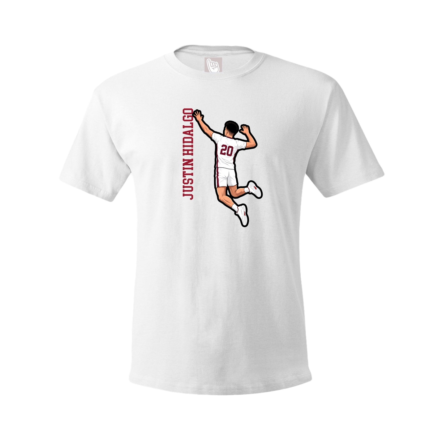 Youth Tee — Name Vertical in White