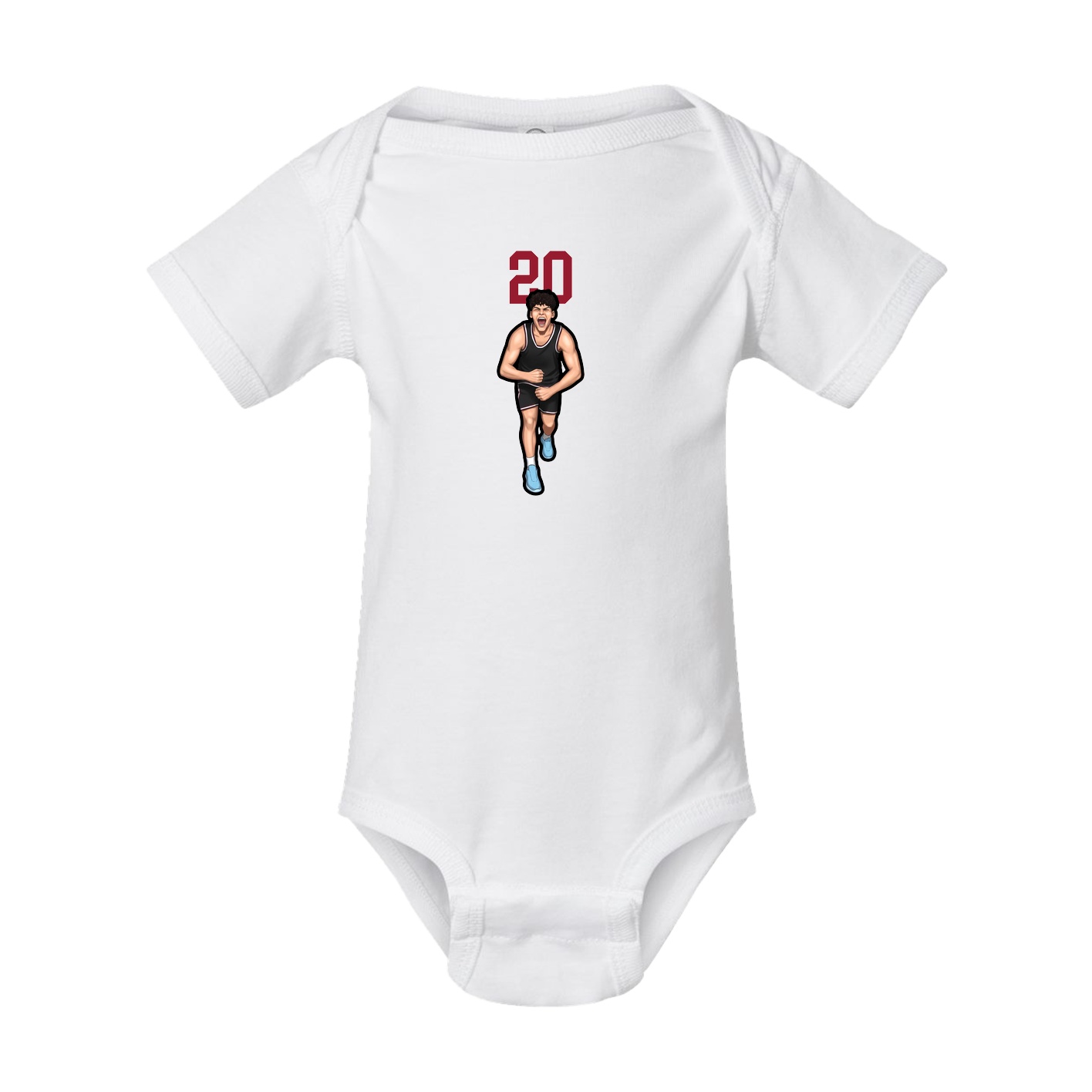 Baby Onesie — Number Top in White