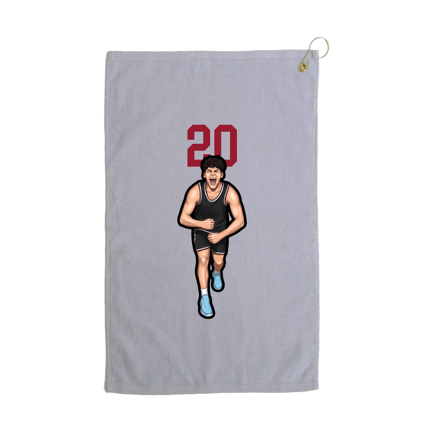 Golf Towel — Number Top in Grey