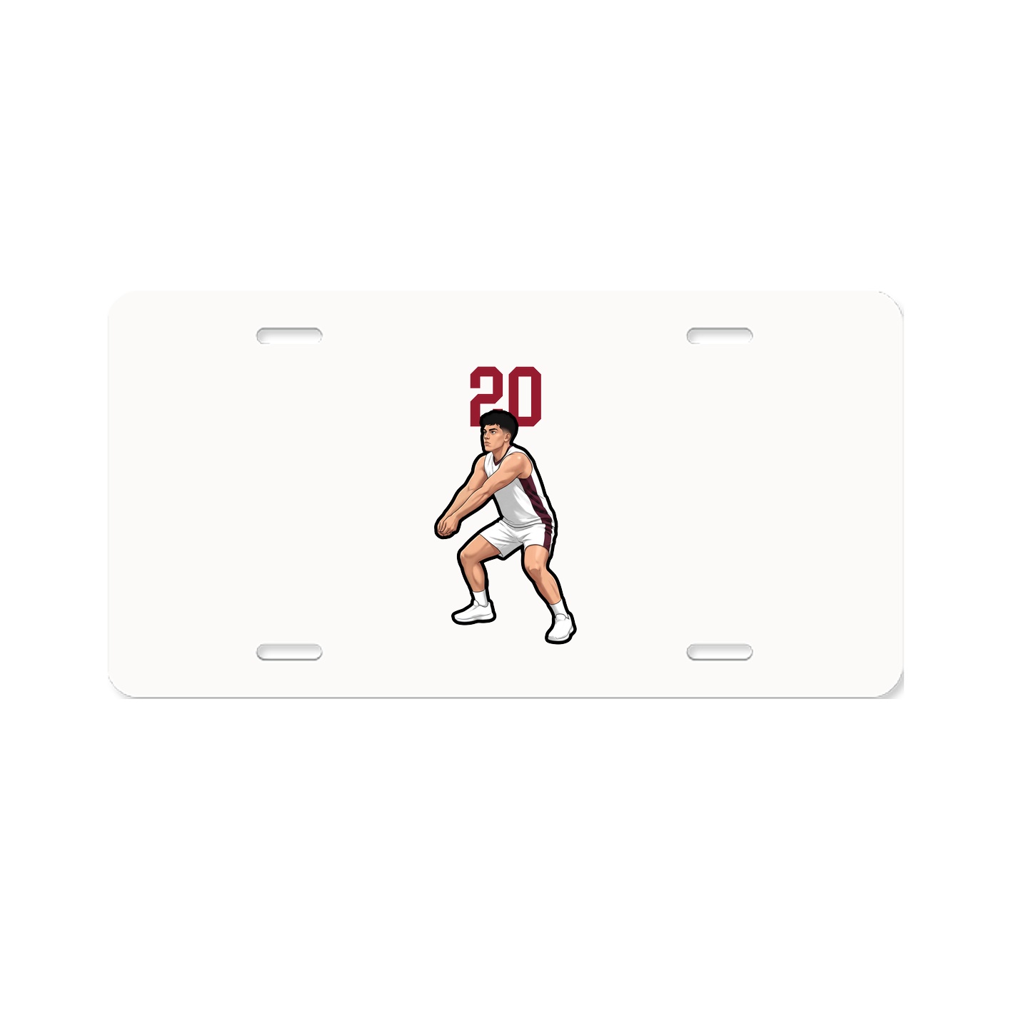 License Plate — Number Top in Classic