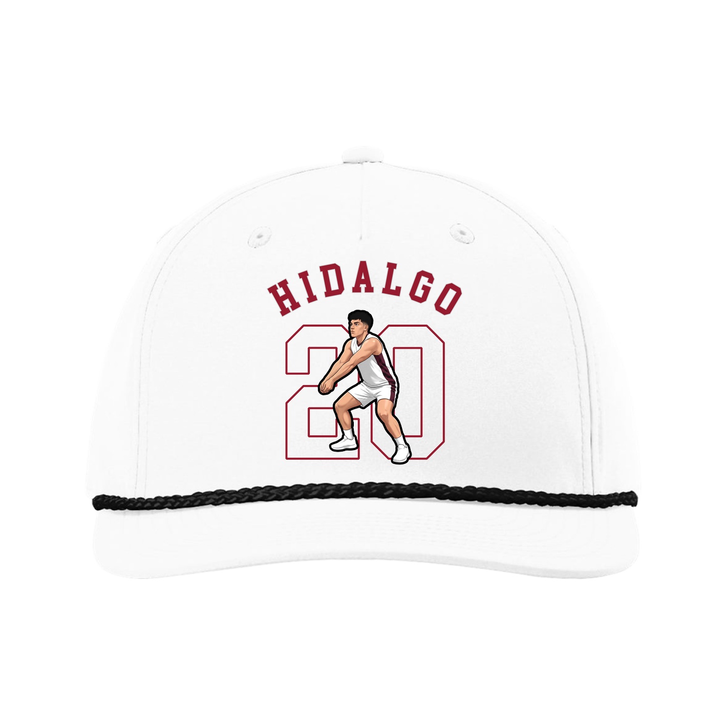 Five-Panel Classic Rope Cap — Shirsey Arch in White