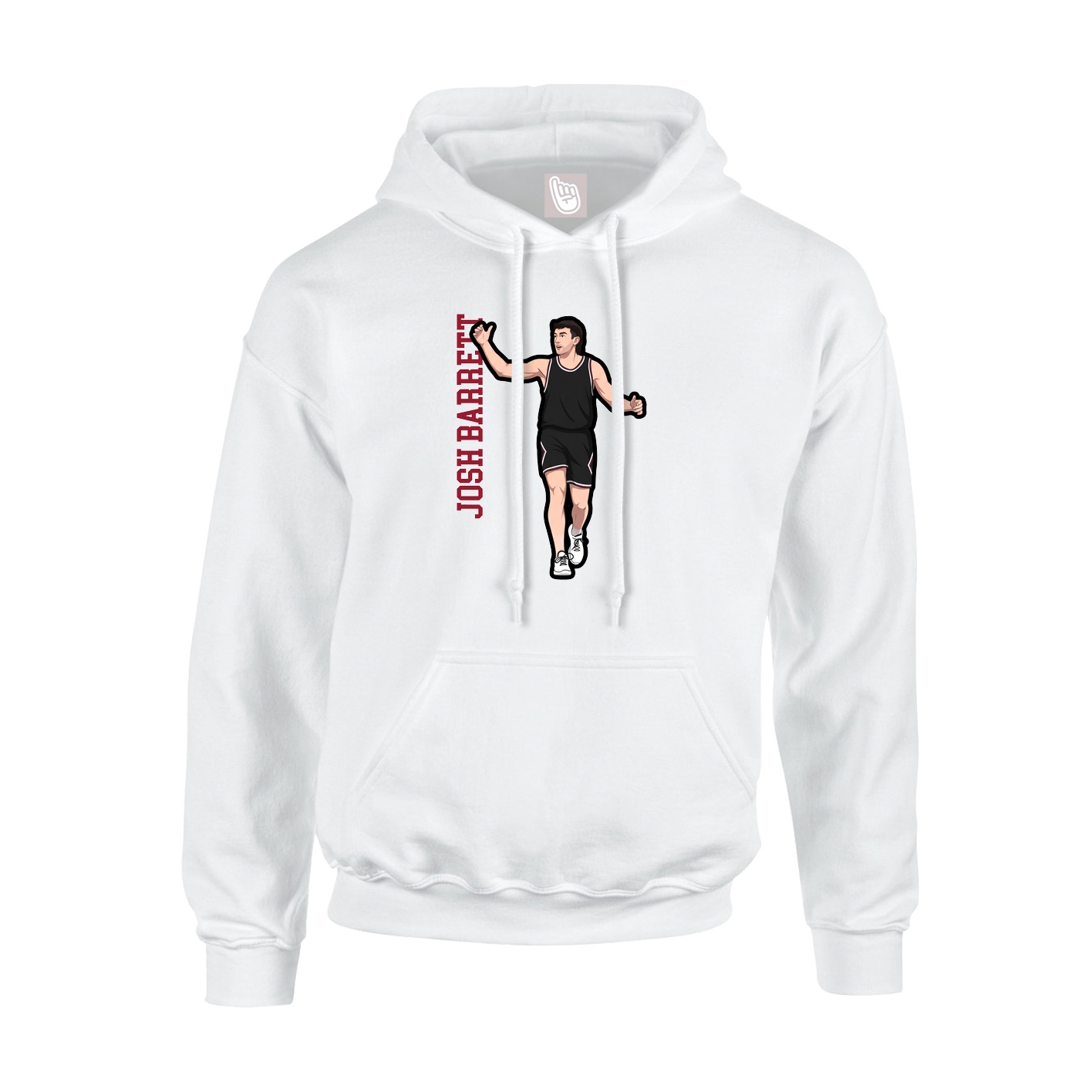 Hoodie — Name Vertical in White