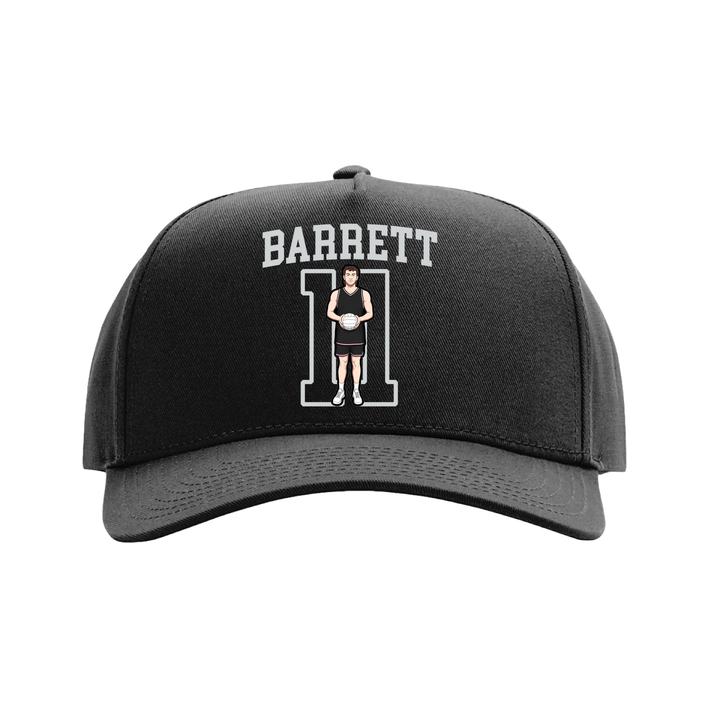 Full Fabric Five-Panel Champ Cap — Shirsey in Black