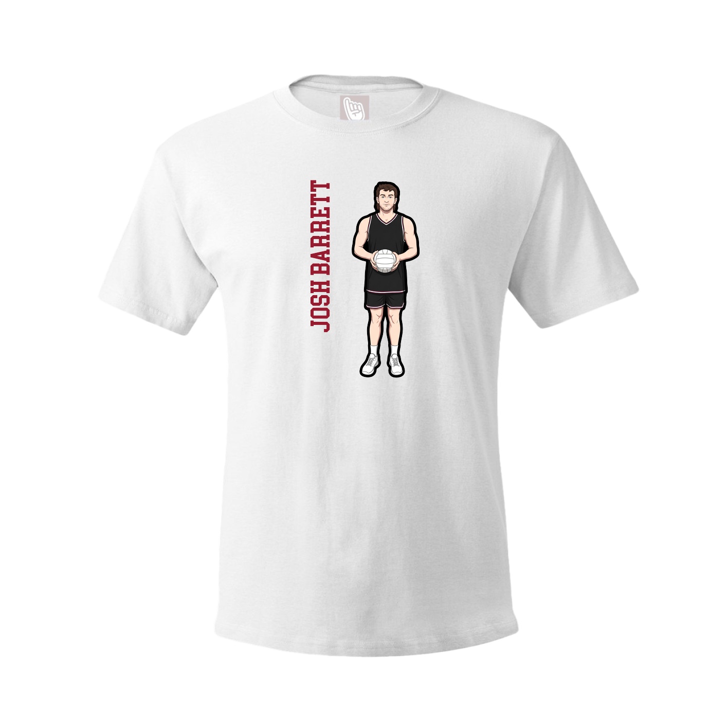 Tee — Name Vertical in White