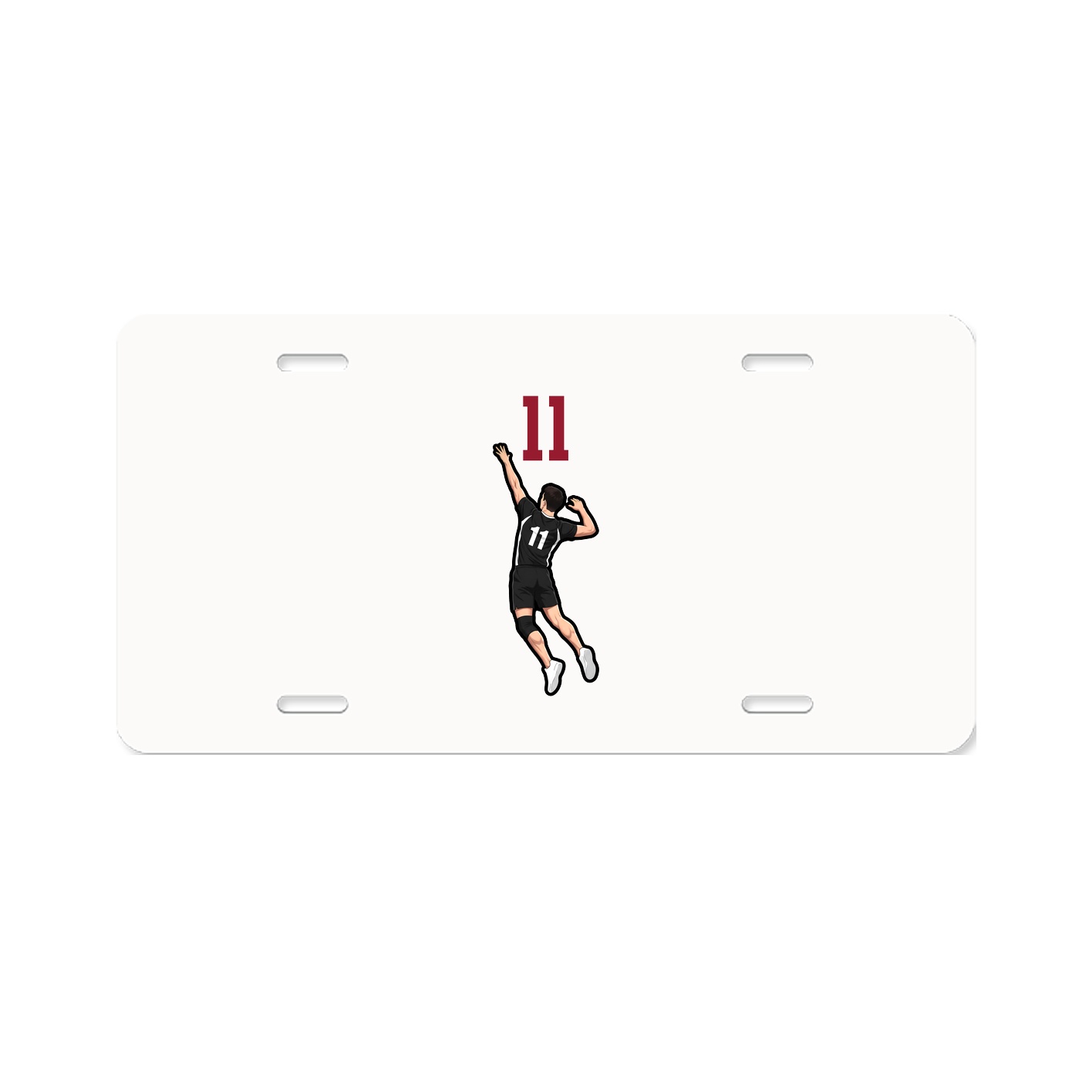 License Plate — Number Top in Classic