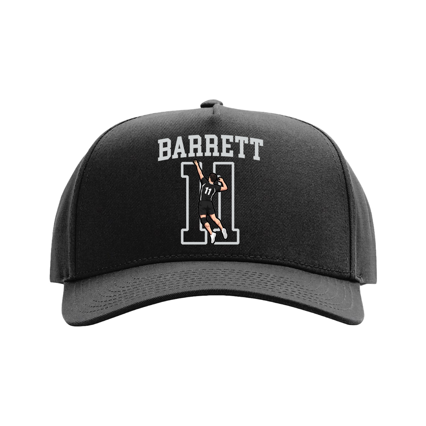 Full Fabric Five-Panel Champ Cap — Shirsey in Black