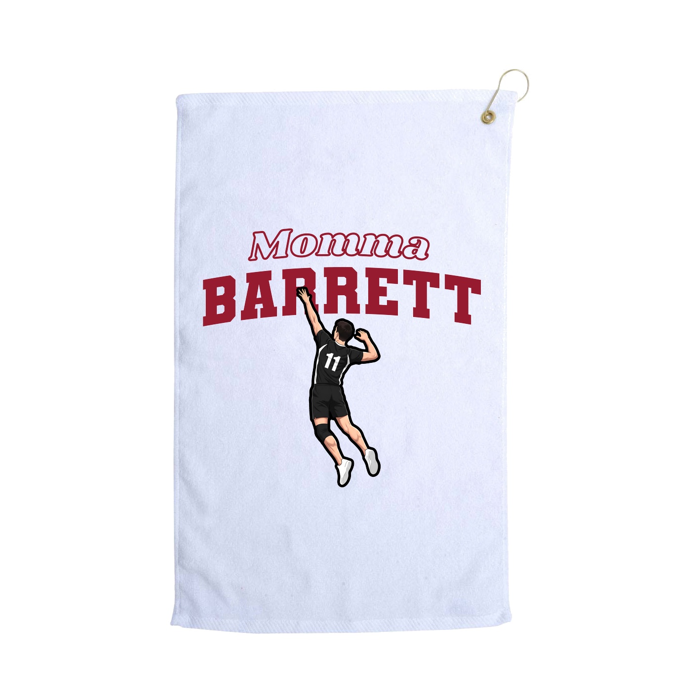 Golf Towel — Mothers Day Block in White