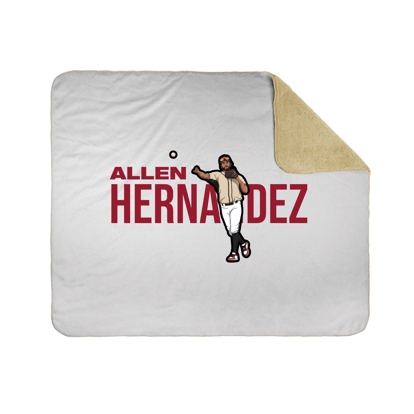 Throw Blanket — Player Name in White