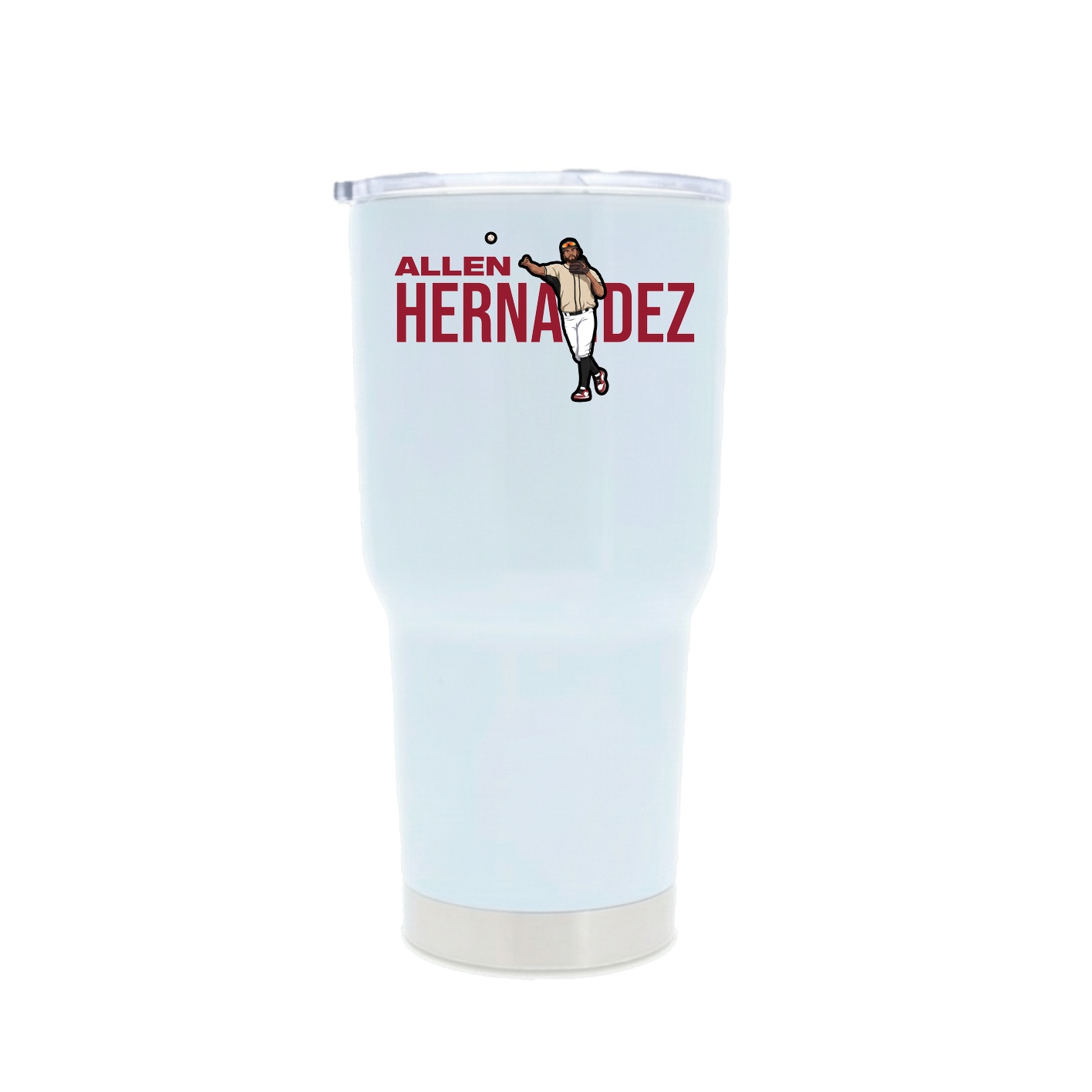 30oz Stainless Steel Tumbler — Player Name in White
