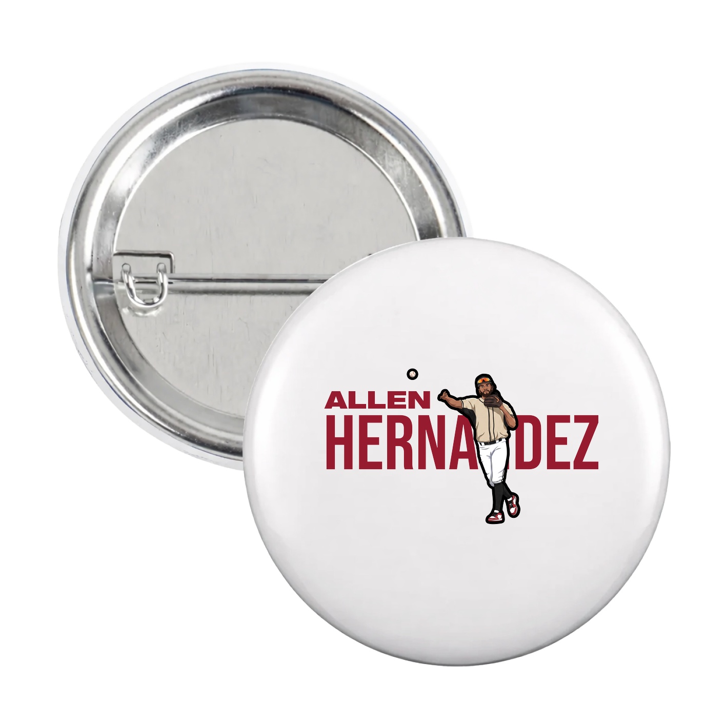 Game Day Button — Player Name in White