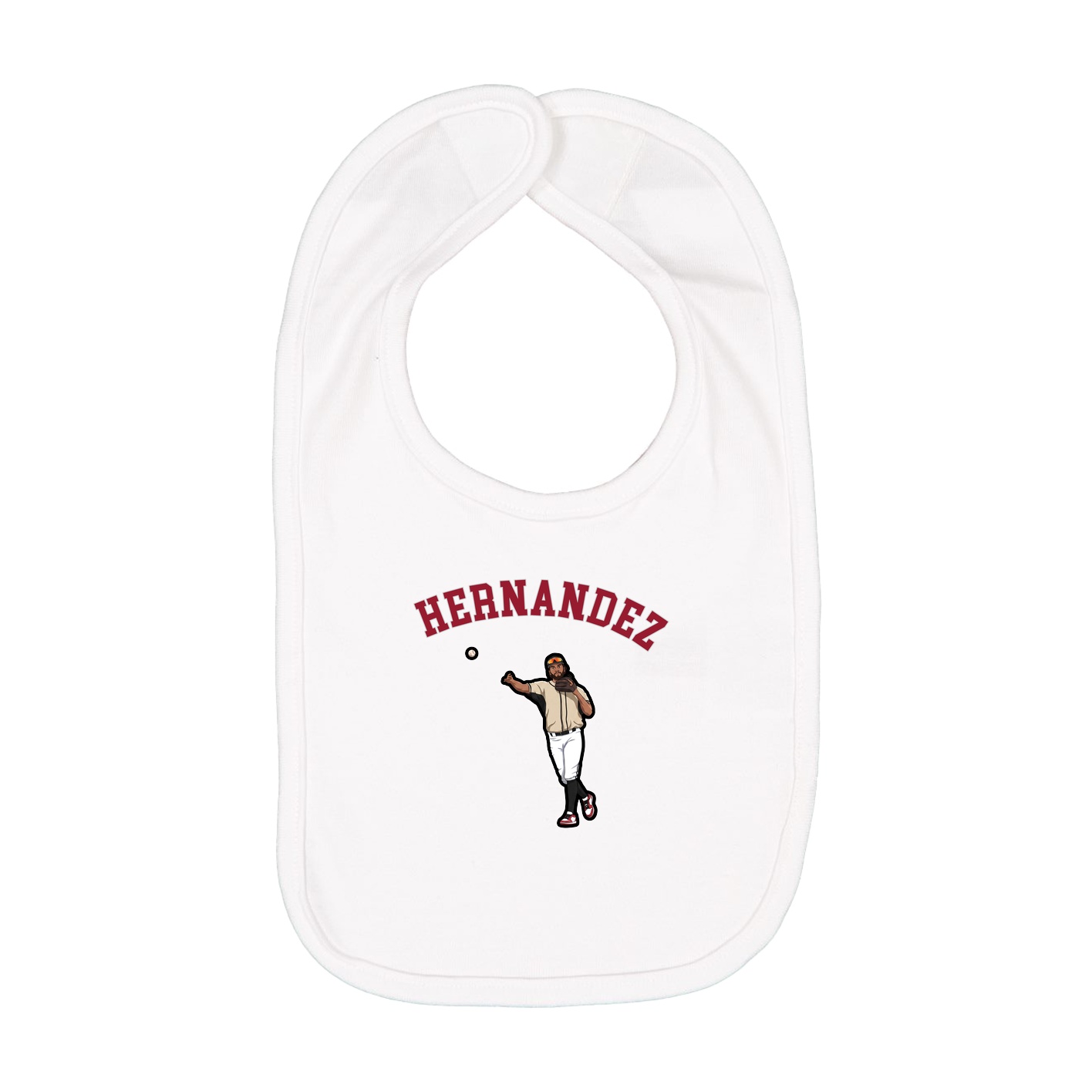 Infant Bib — Shirsey Arch in White