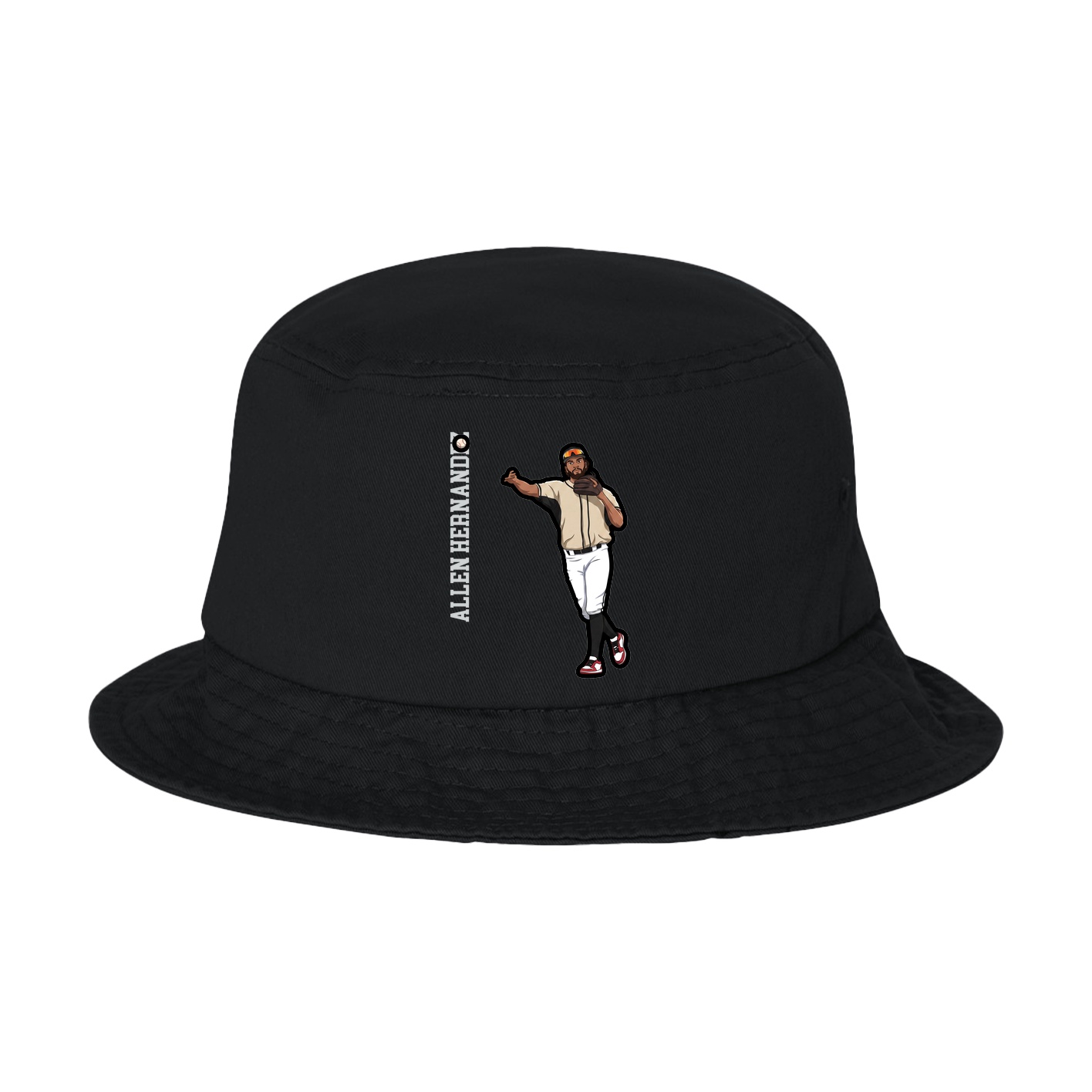 Bucket Cap — Name Vertical in Black