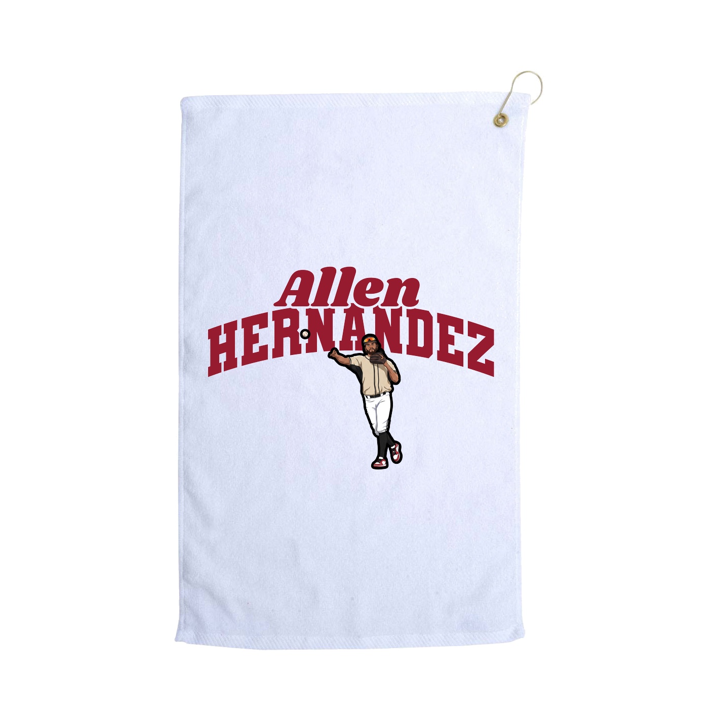 Golf Towel — Signature Arch in White