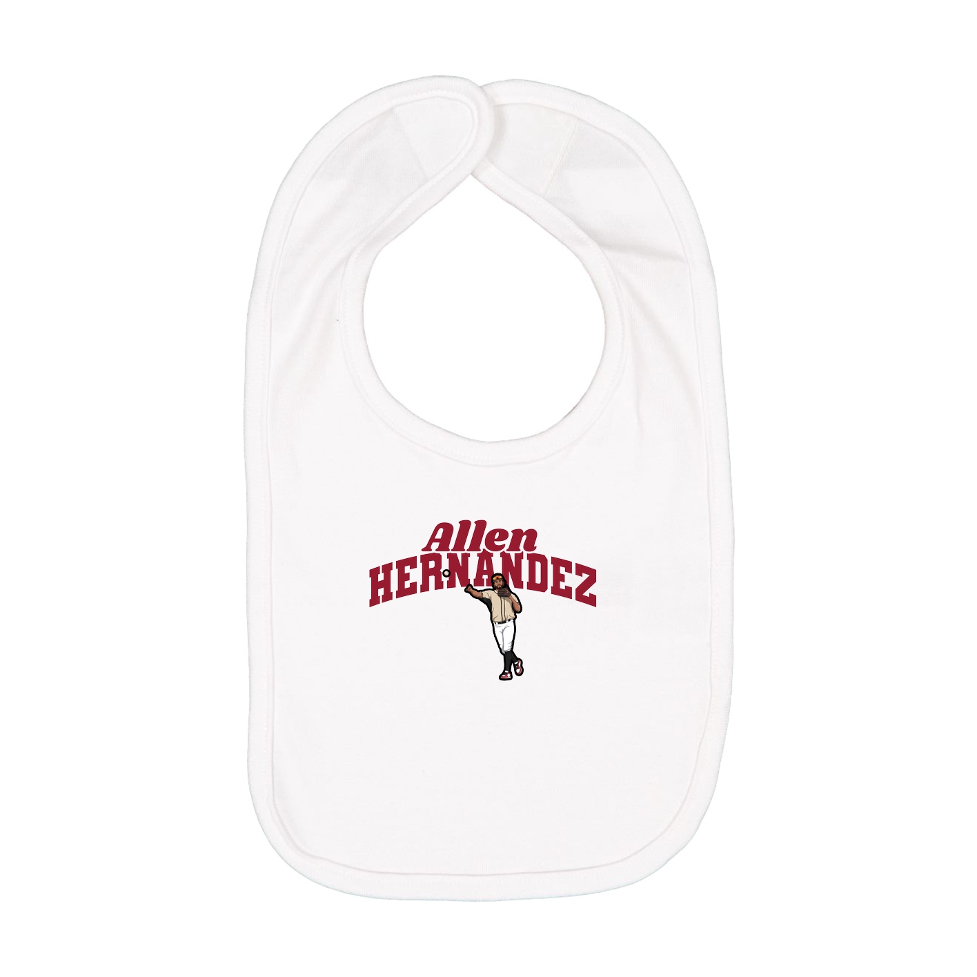 Infant Bib — Signature Arch in White