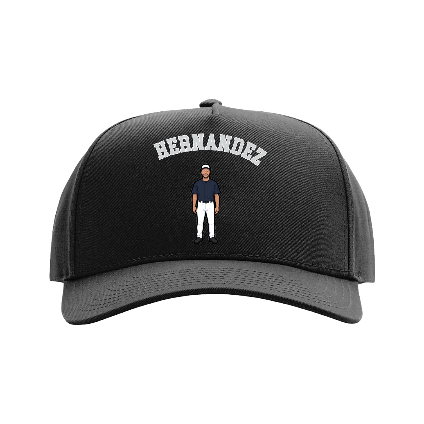 Full Fabric Five-Panel Champ Cap — Shirsey Arch in Black