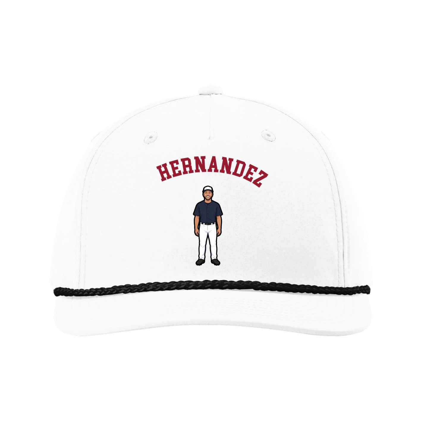 Five-Panel Classic Rope Cap — Shirsey Arch in White