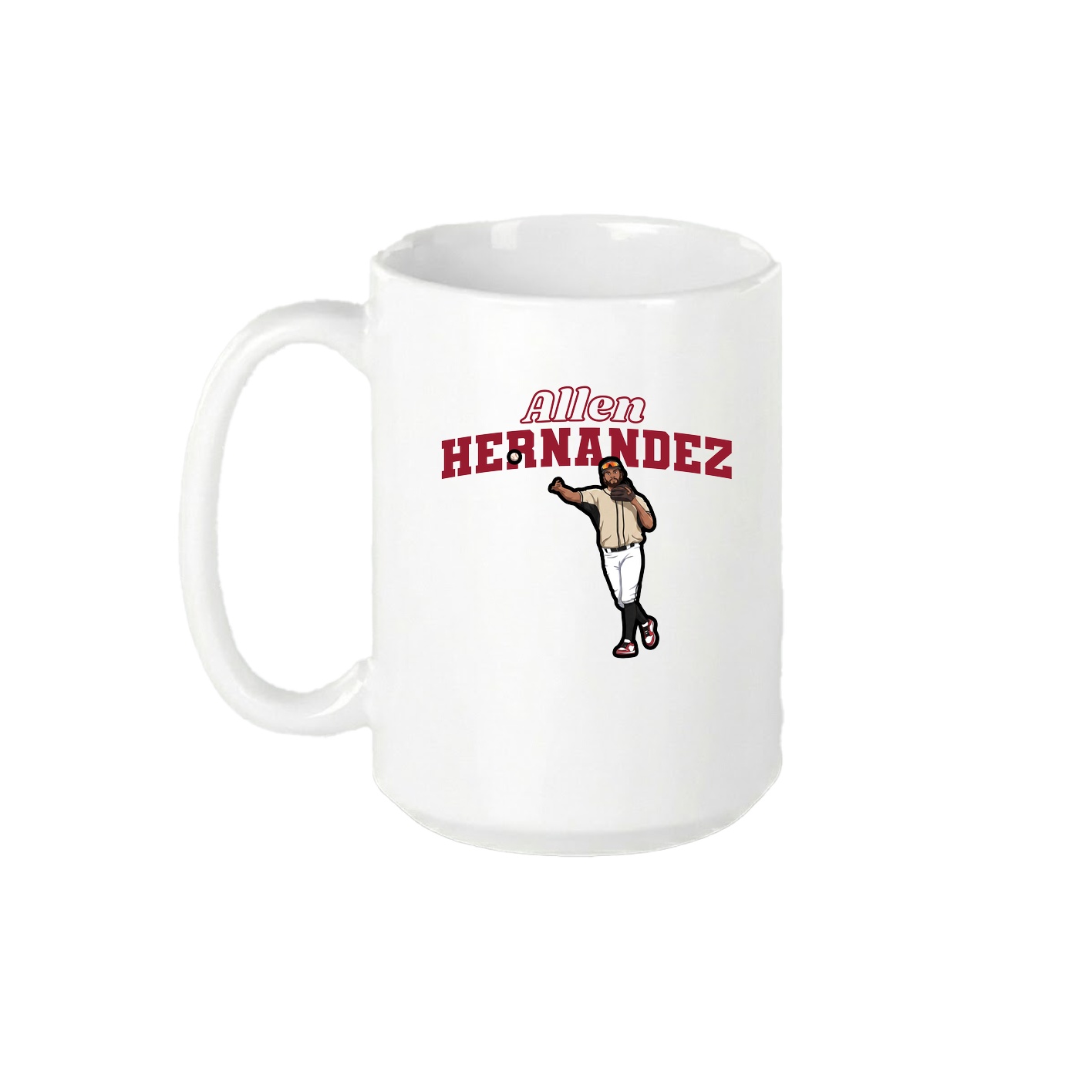15oz Coffee Mug — Name Arch in White