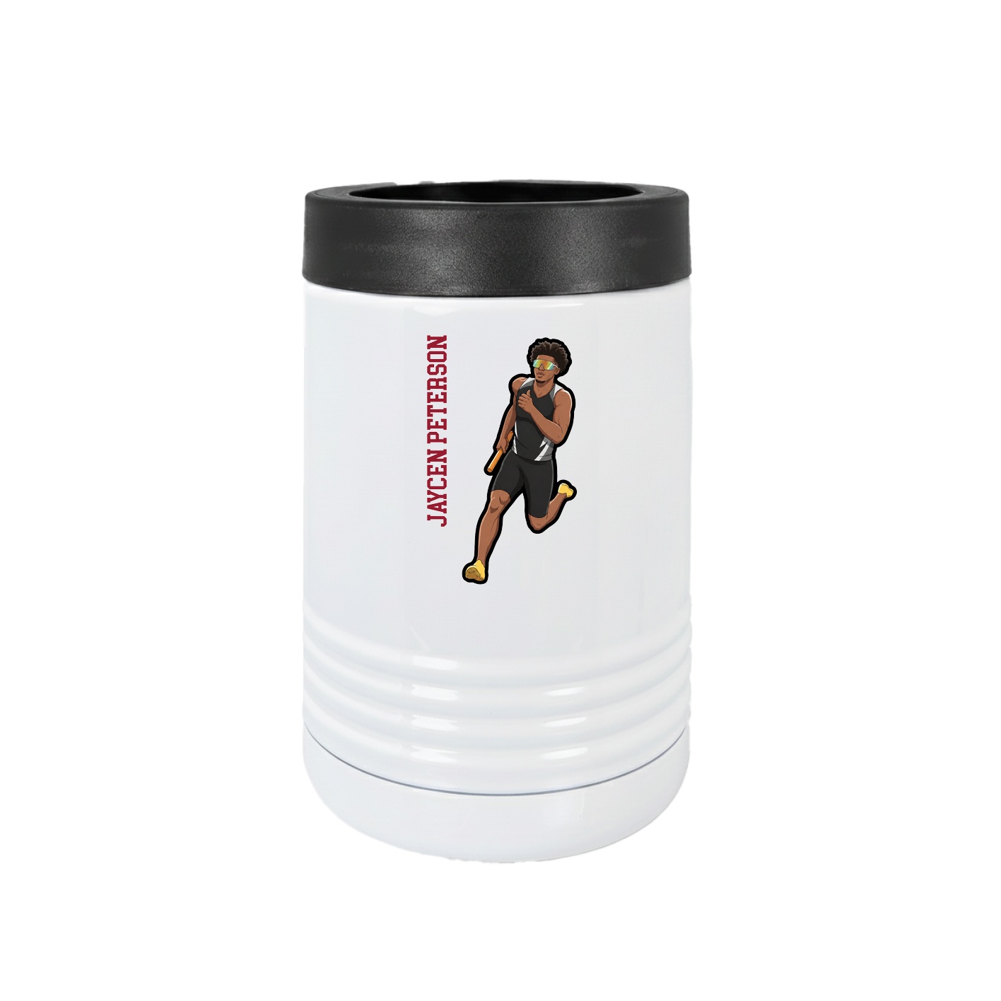 Beverage Holder — Name Vertical in White