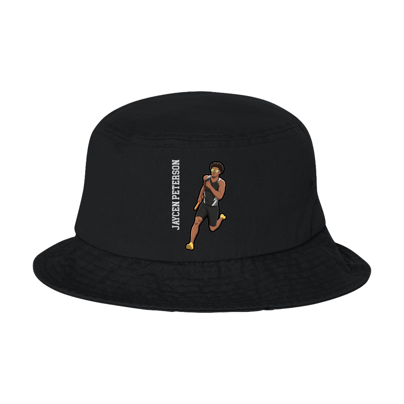 Bucket Cap — Name Vertical in Black