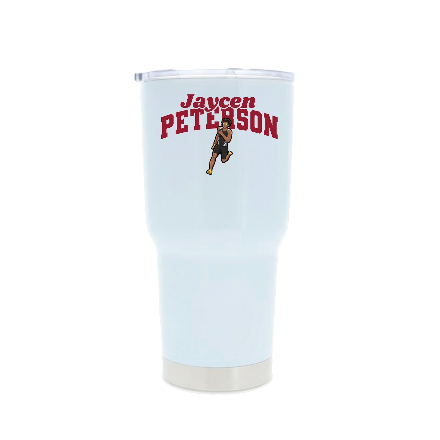 30oz Stainless Steel Tumbler — Signature Arch in White