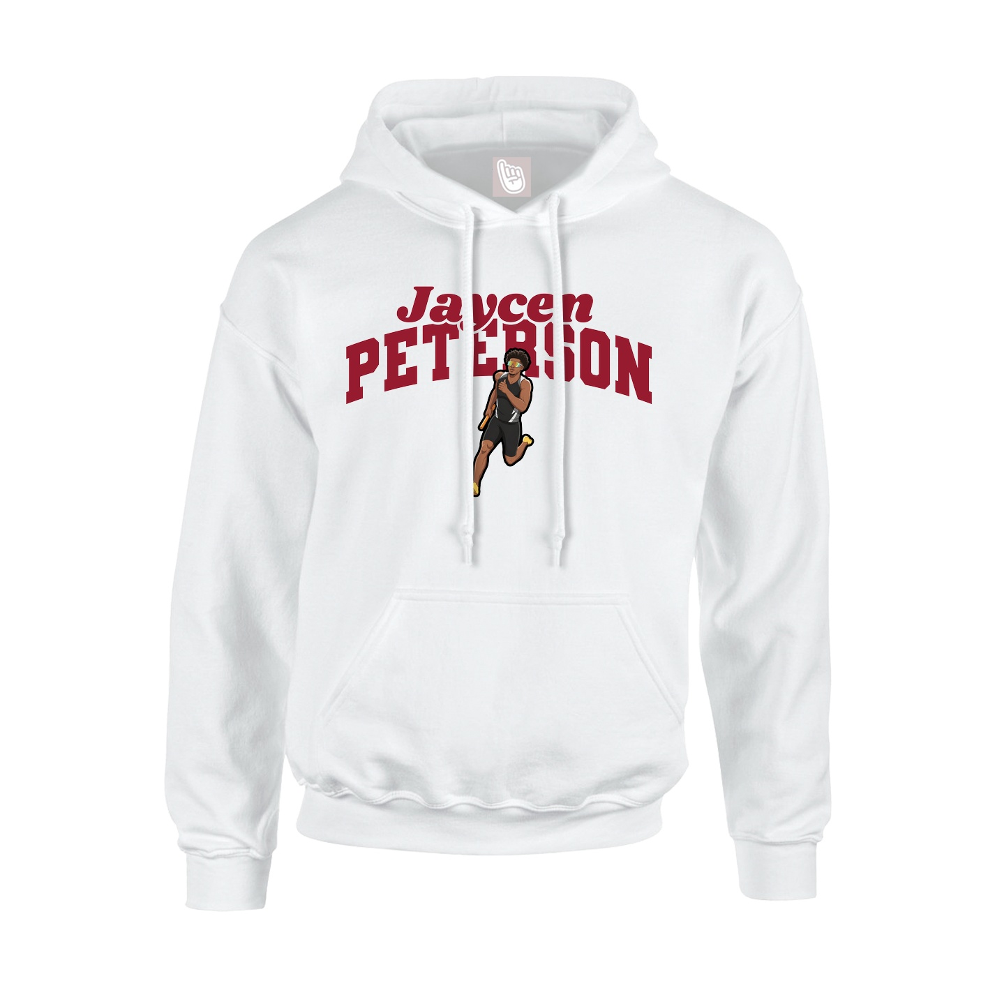 Youth Hoodie — Signature Arch in White