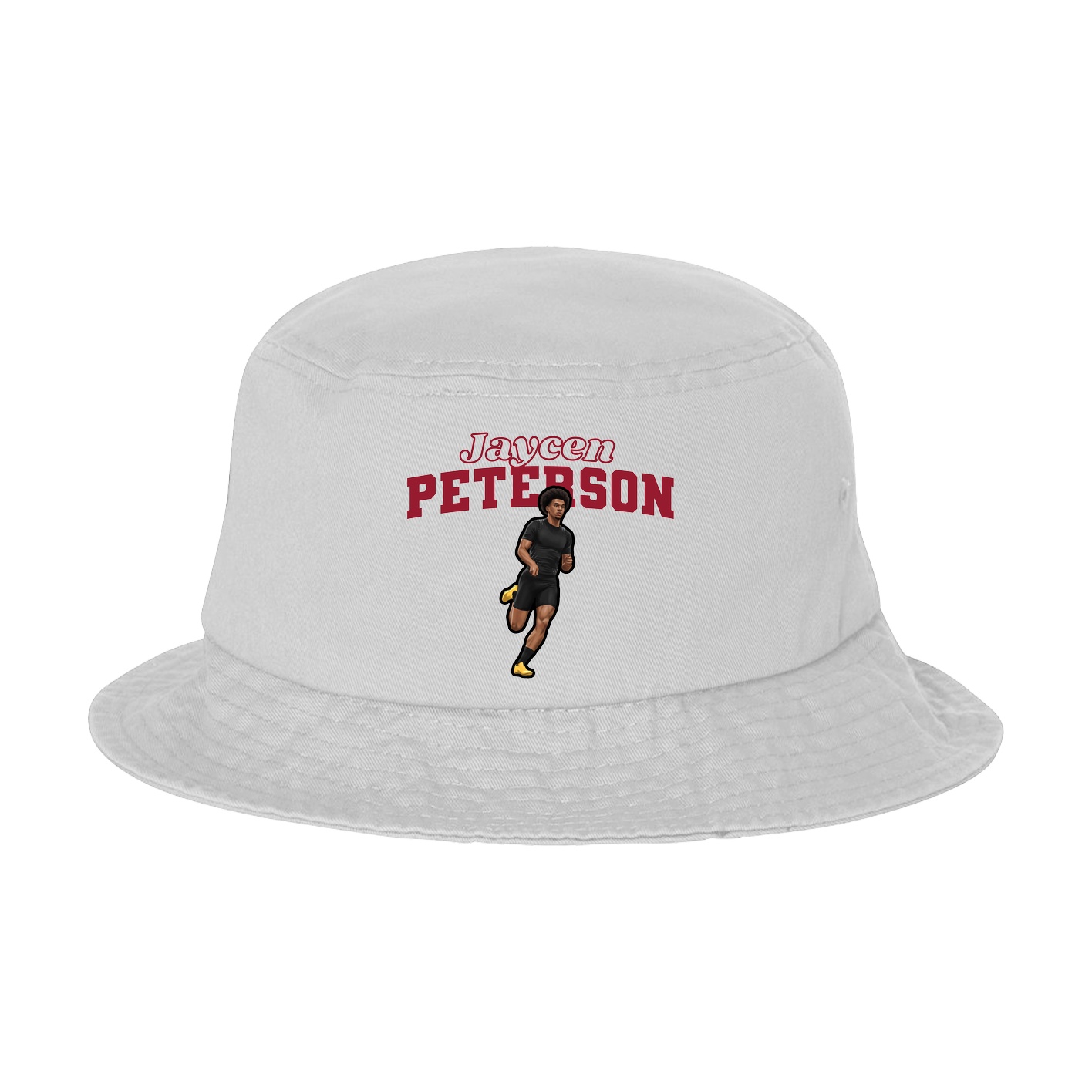 Bucket Cap — Name Arch in White