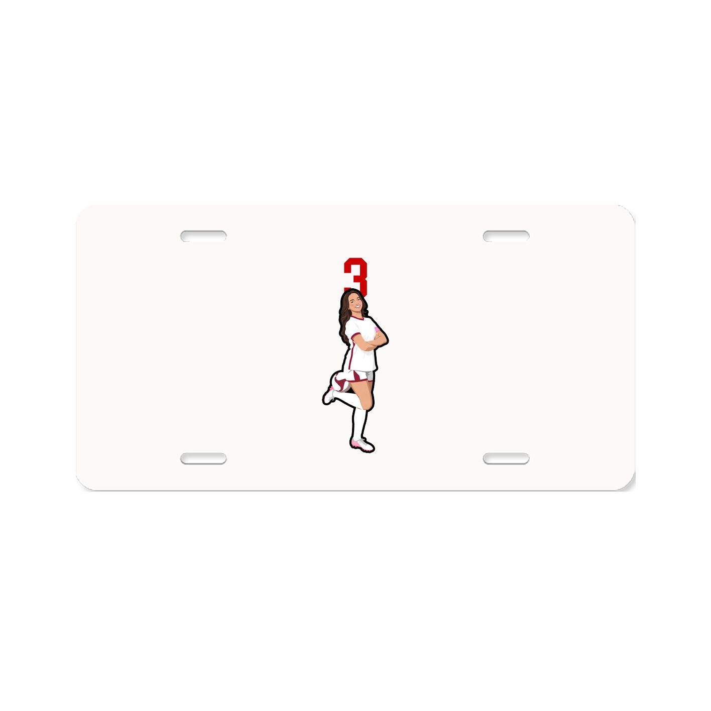 License Plate — Number Top in Classic