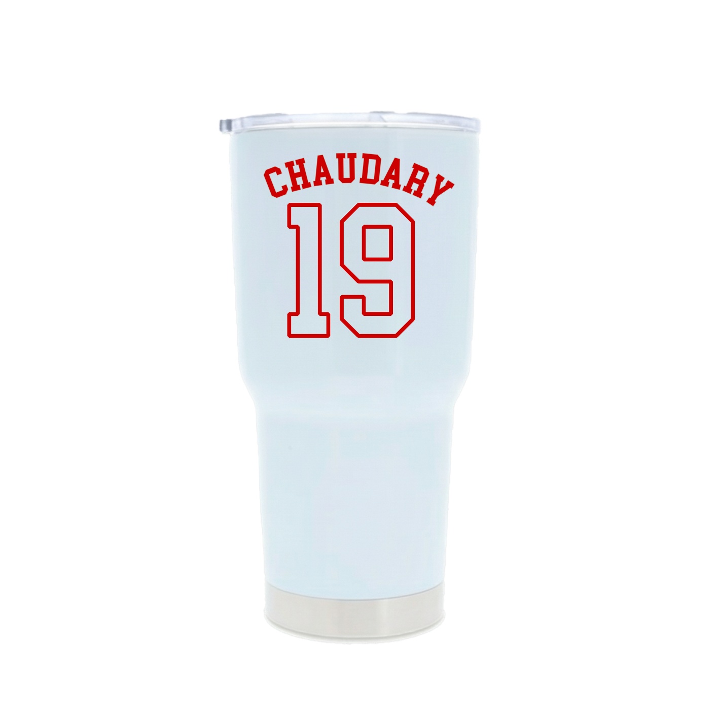 30oz Stainless Steel Tumbler — Shirsey Arch in White