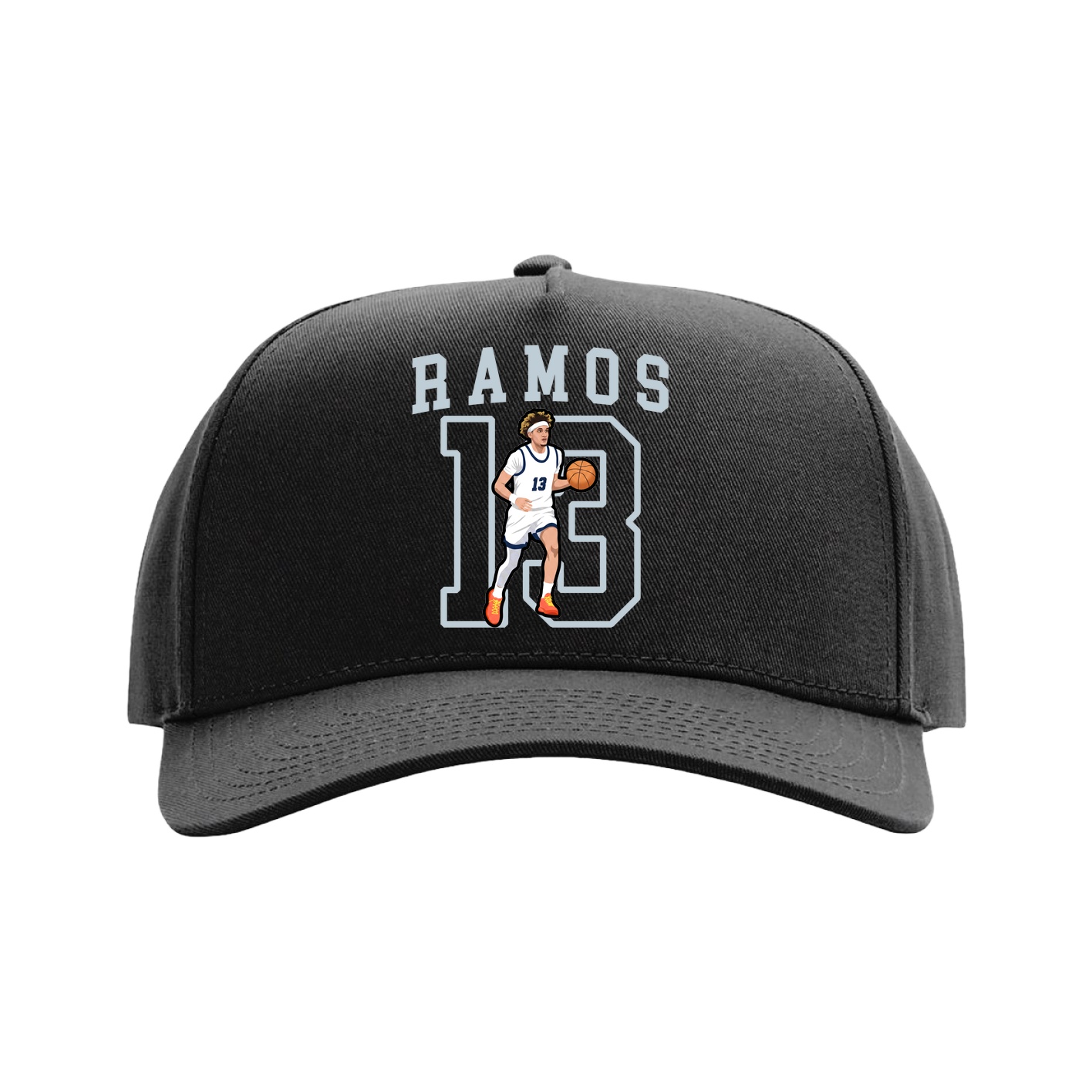 Full Fabric Five-Panel Champ Cap — Shirsey in Black