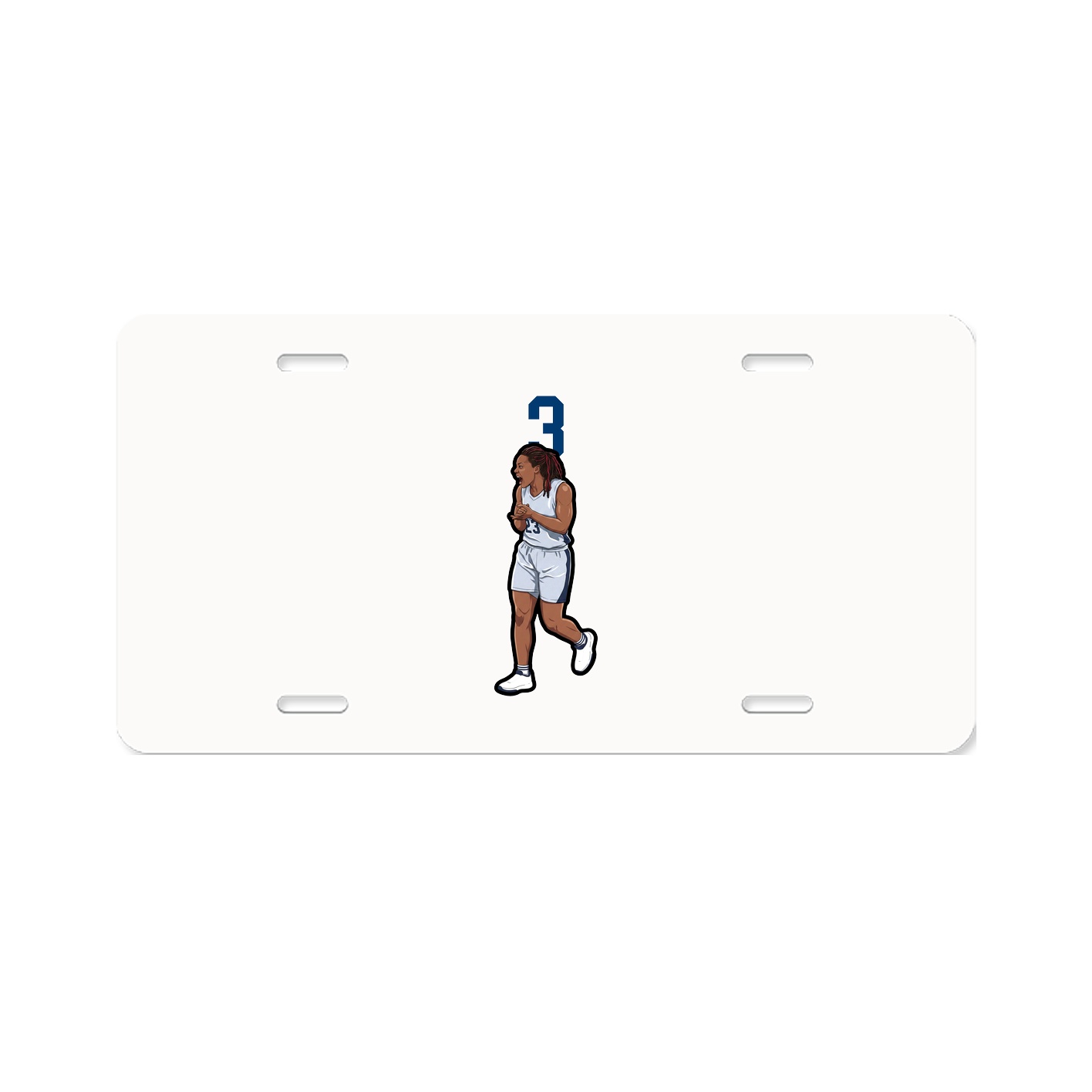 License Plate — Number Top in Classic