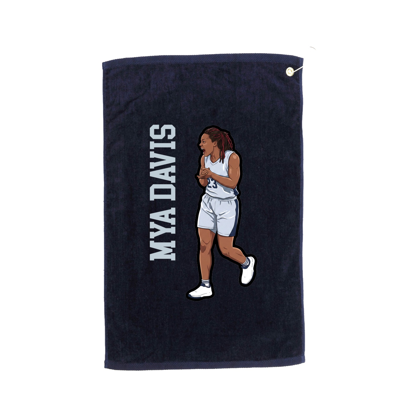 Golf Towel — Name Vertical in Navy