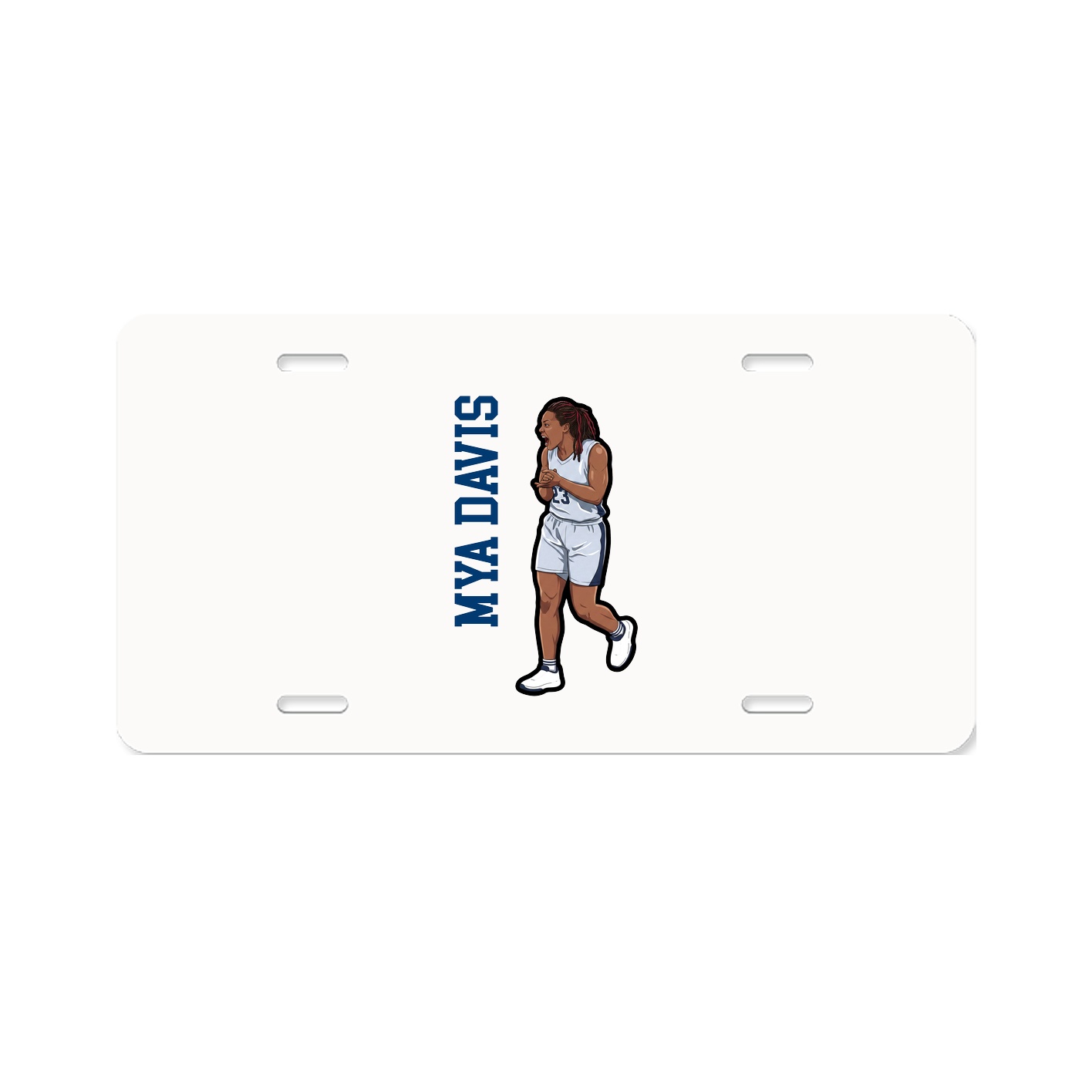 License Plate — Name Vertical in Classic