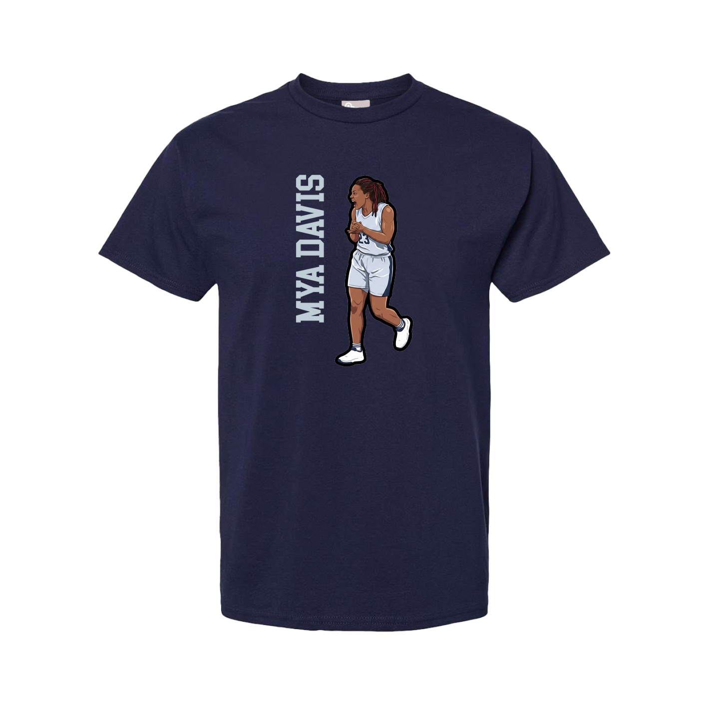 Youth Tee — Name Vertical in Navy