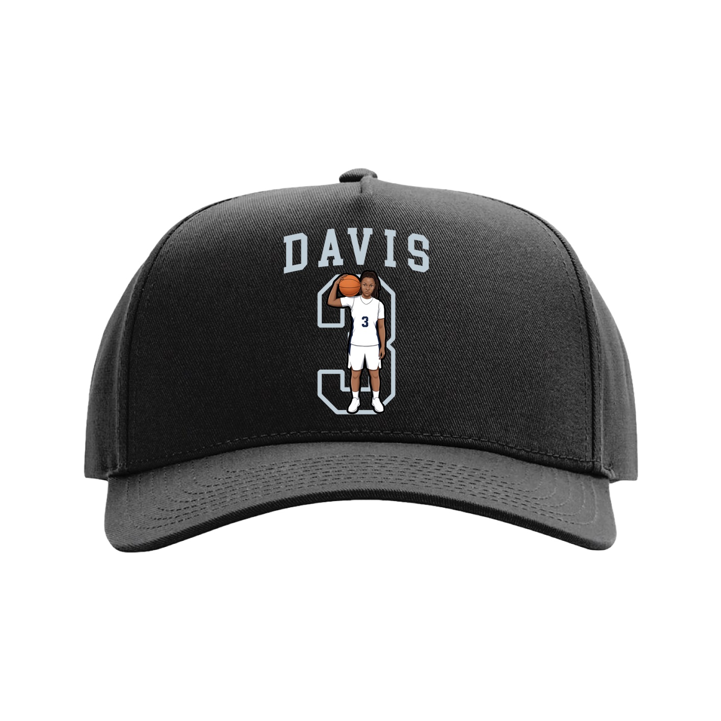 Full Fabric Five-Panel Champ Cap — Shirsey in Black